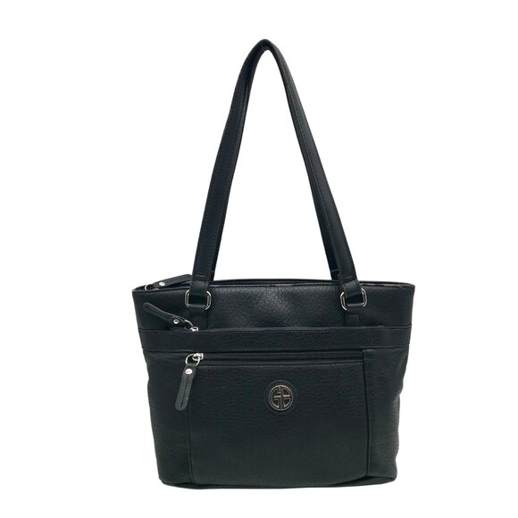 Giani Bernini Black Pebbled Tote Bag - Picture 1 of 11